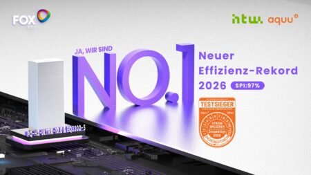 Fox ESS erreicht Rekordwert von 97 % Energieeffizienz im HTW-Speicherranking